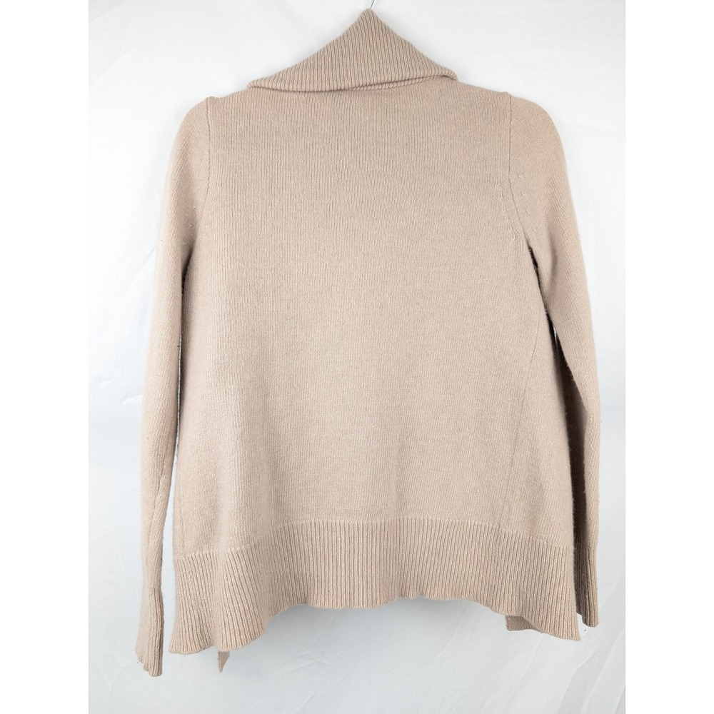J Crew Cashmere Wool Open Front Cardigan Size XS Tan Minimalist Luxury Staple - Picture 7 of 10